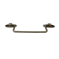 Puxador Alça Tradicional P em Metal Prata Velha 14,7x3,5cm Kit com 2 peças - Palácio da Arte
