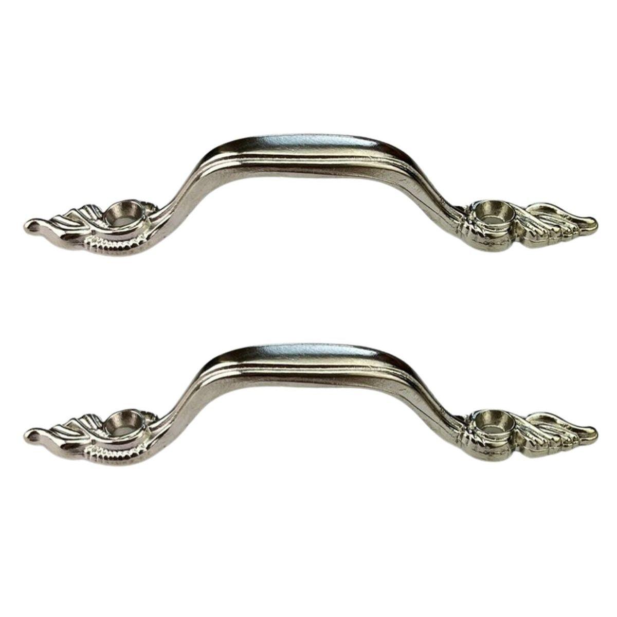 Puxador Alça Wings Asas G em Metal Niquel 9x1cm Kit com 2 peças - Palácio da Arte