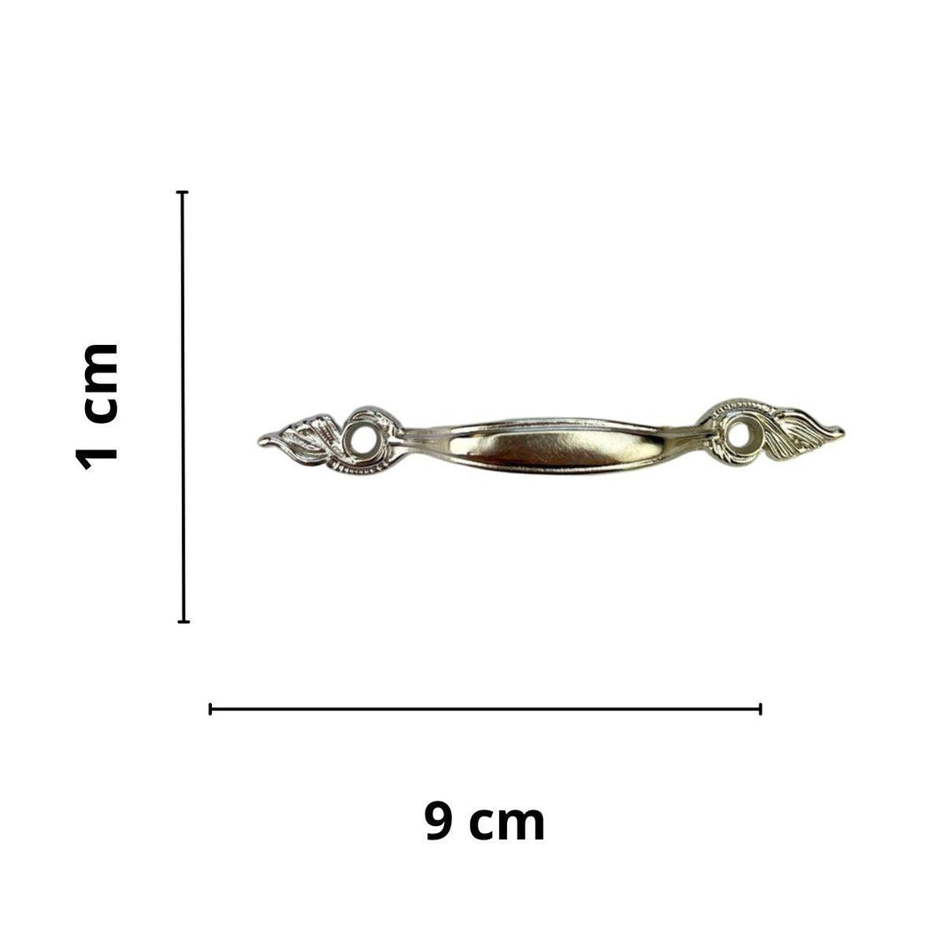 Puxador Alça Wings Asas G em Metal Niquel 9x1cm Kit com 2 peças - Palácio da Arte