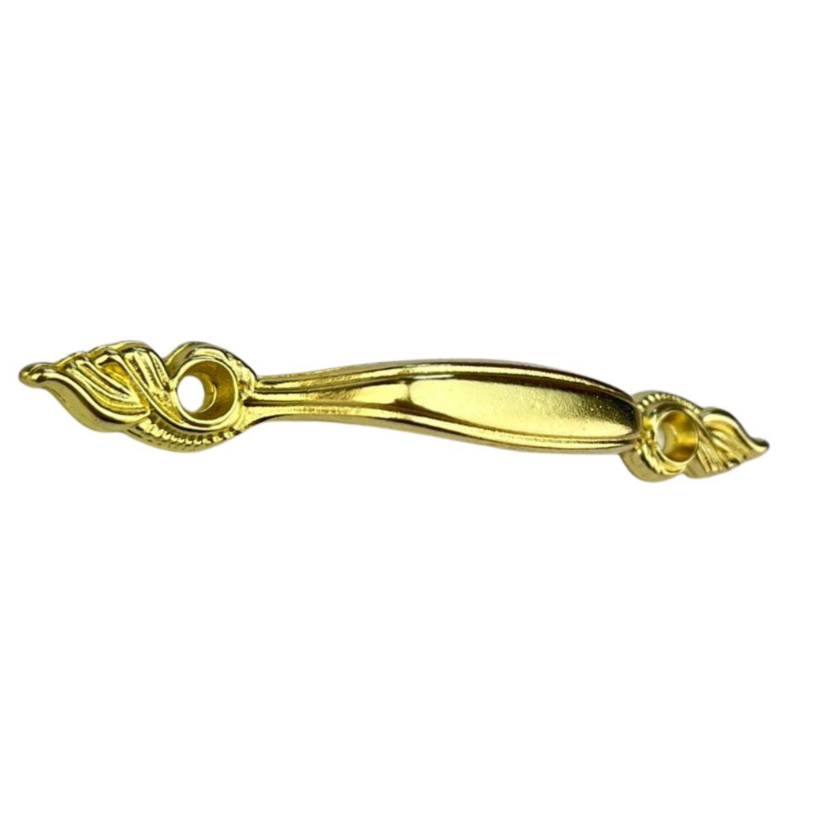 Puxador Alça Wings Asas P em Metal Dourado 7x1cm Kit com 2 peças - Palácio da Arte