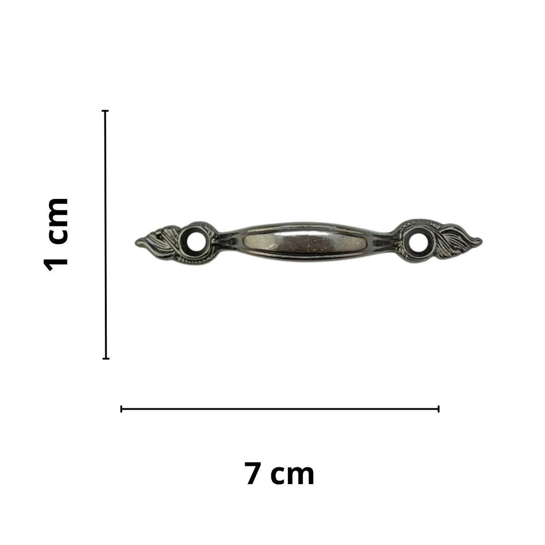 Puxador Alça Wings Asas P em Metal Grafite 7x1cm Kit com 2 peças - Palácio da Arte