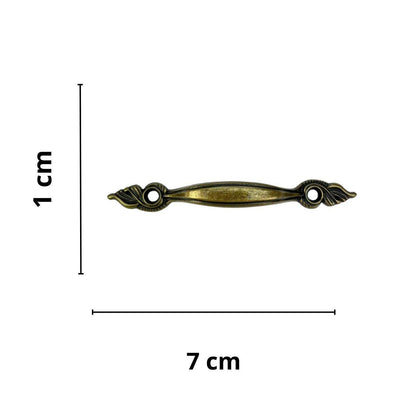 Puxador Alça Wings Asas P em Metal Ouro Velho 7x1cm Kit com 2 peças - Palácio da Arte