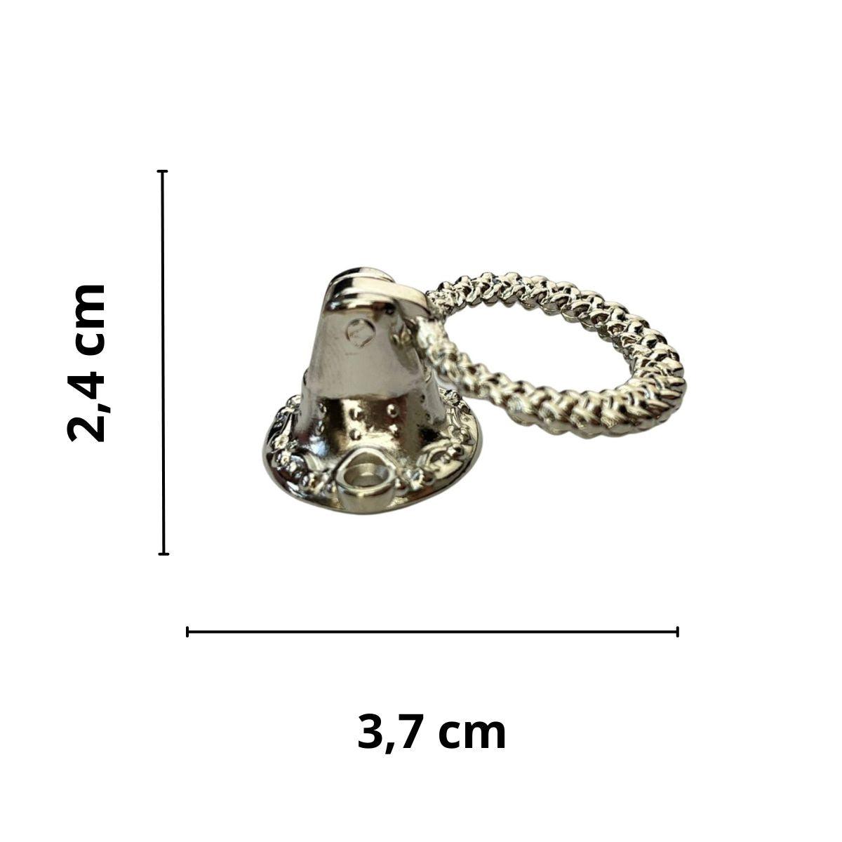 Puxador Argola Redondo Brinco Metal Niquel 2,4x3,7cm Kit com 2 peças - Palácio da Arte