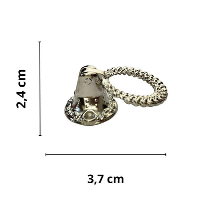 Puxador Argola Redondo Brinco Metal Niquel 2,4x3,7cm Kit com 2 peças - Palácio da Arte