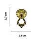 Puxador Argola Redondo Colonial Metal Dourado 2,4x3,7cm Kit com 2 peças - Palácio da Arte