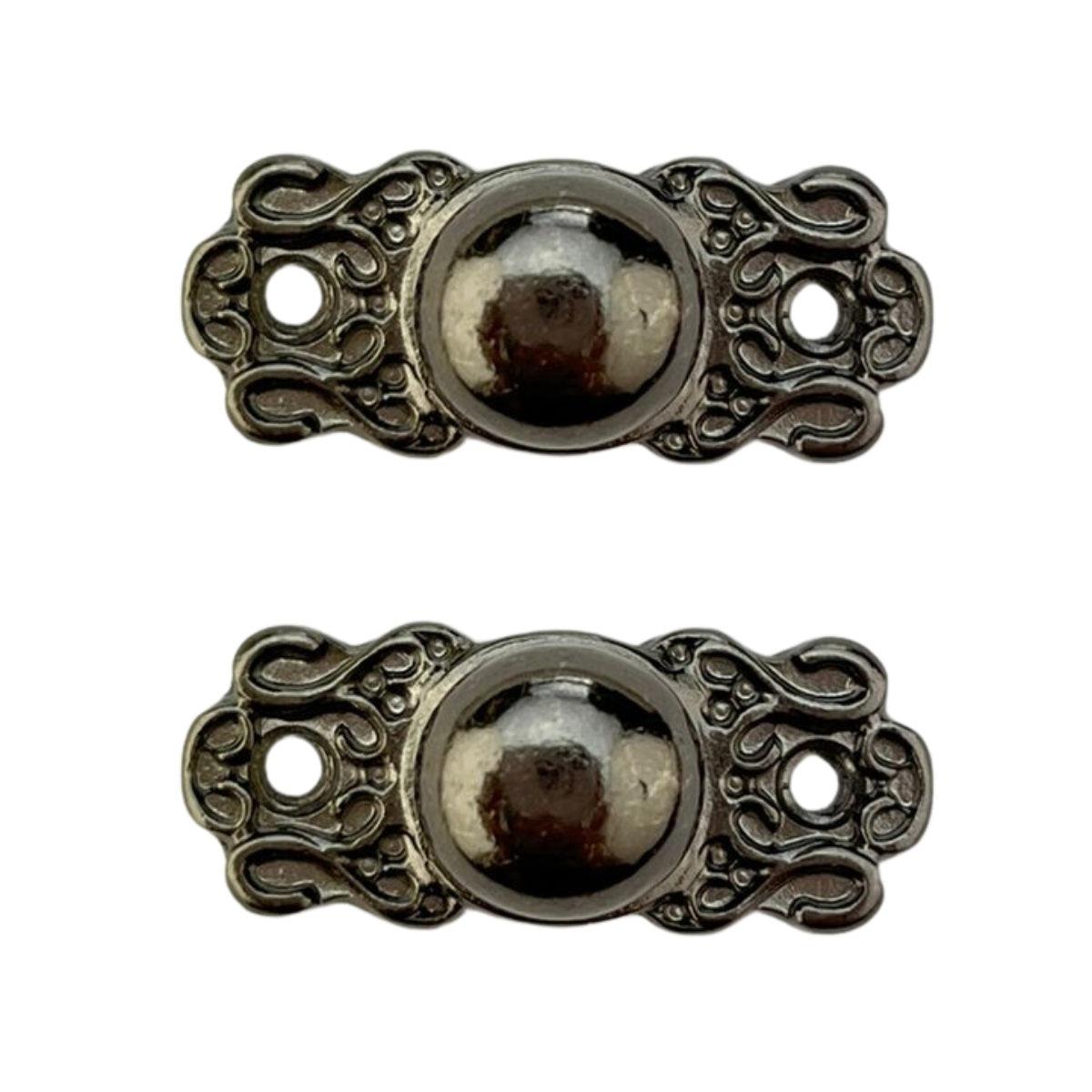 Puxador Bolinha / Pezinho Bolinha em Metal Grafite 2,8x1,2cm Kit com 2 peças - Palácio da Arte