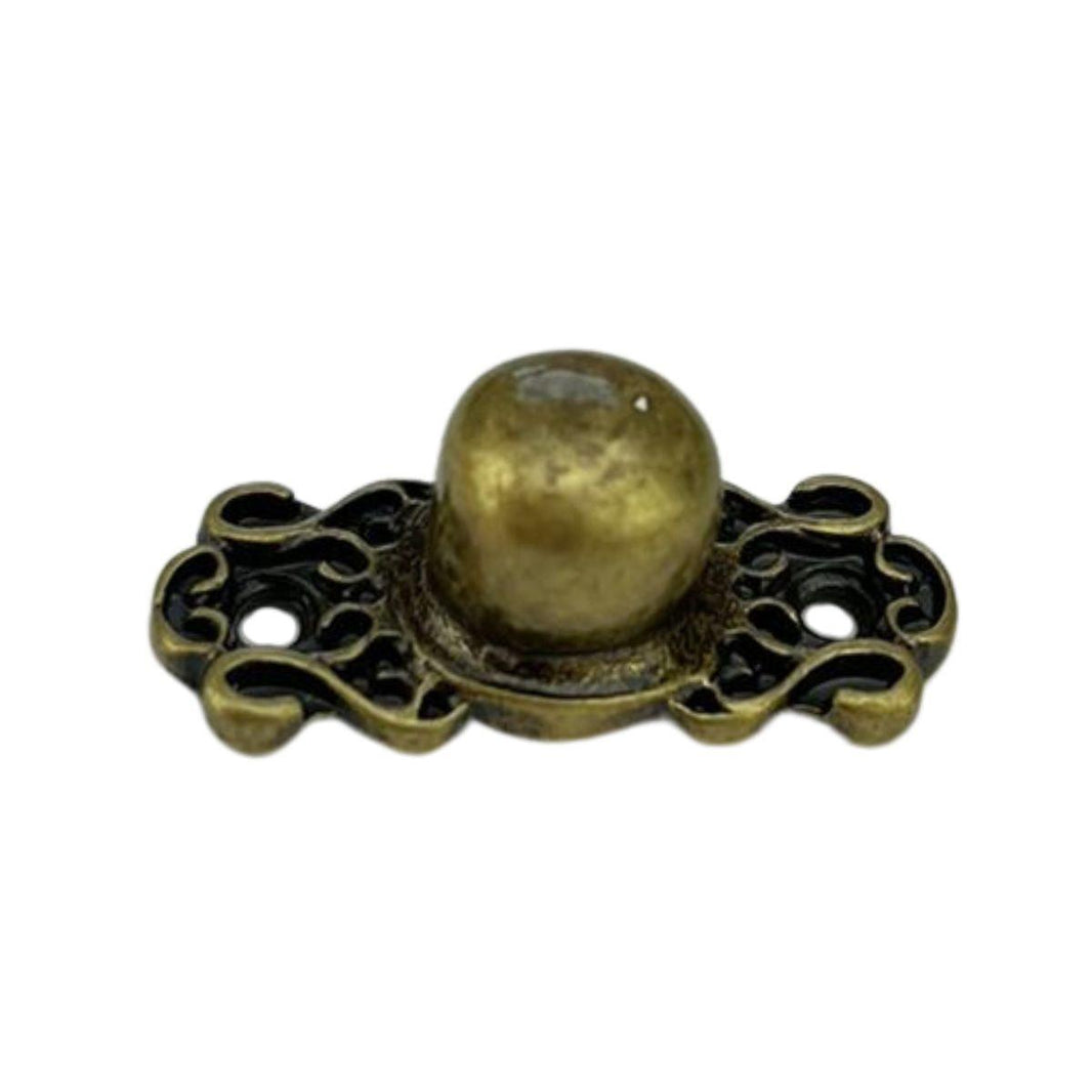 Puxador Bolinha / Pezinho Bolinha em Metal Ouro Velho 2,8x1,2cm Kit com 2 peças - Palácio da Arte