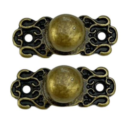 Puxador Bolinha / Pezinho Bolinha em Metal Ouro Velho 2,8x1,2cm Kit com 2 peças - Palácio da Arte