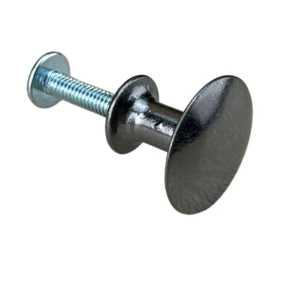 Puxador Botão Metal Grafite 2,2x1,6cm Kit com 2 peças - Palácio da Arte