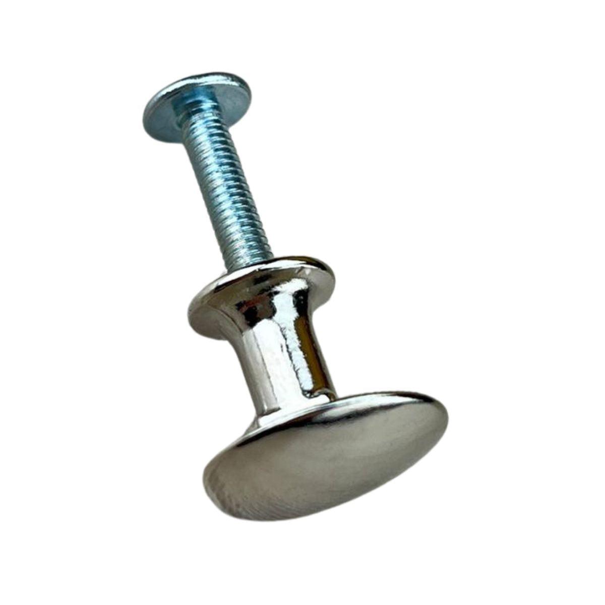 Puxador Botão Metal Níquel 2,2x1,6cm Kit com 2 peças - Palácio da Arte