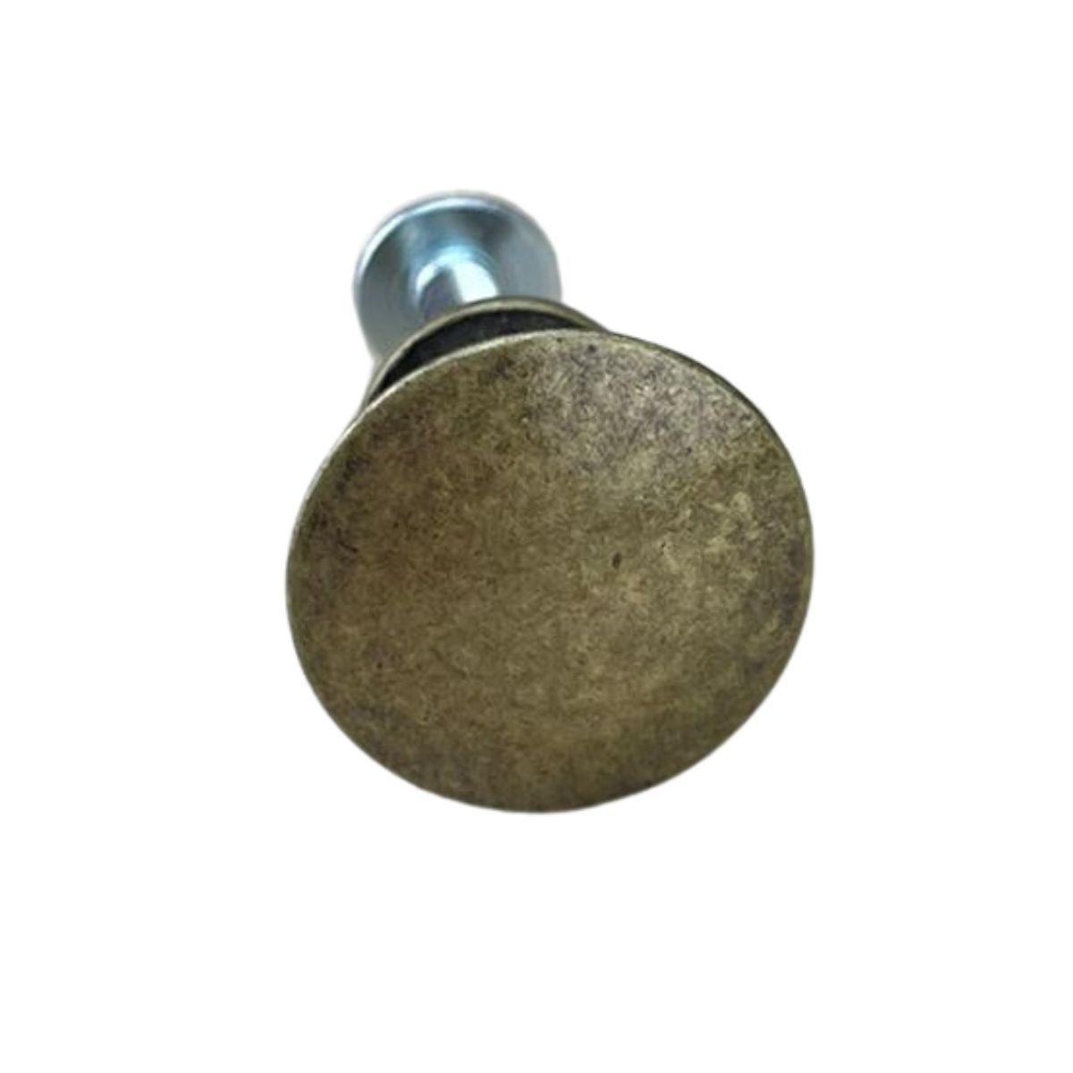 Puxador Botão Metal Ouro Velho 2,2x1,6cm Kit com 2 peças - Palácio da Arte