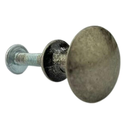 Puxador Botão Metal Prata Velha 2,2x1,6cm Kit com 2 peças - Palácio da Arte