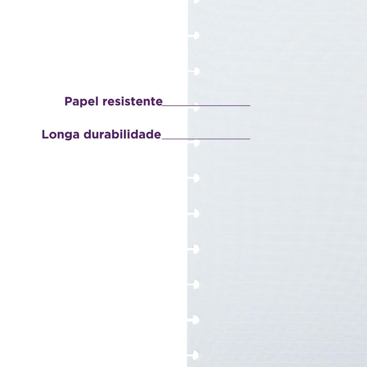 Refil Pautado Caderno Inteligente A5 Linhas Brancas 30 Folhas 120g - Palácio da Arte