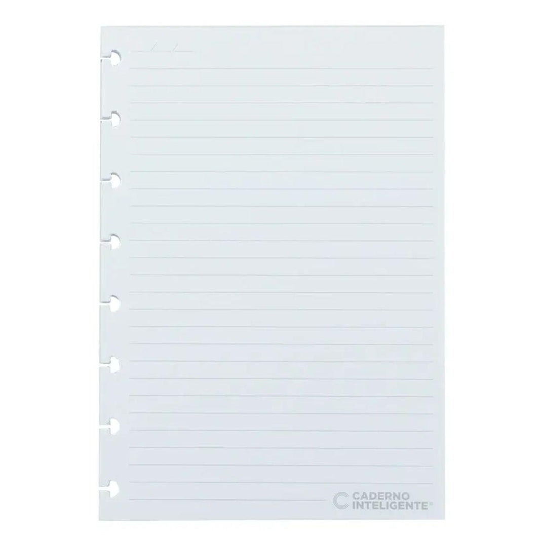Refil Pautado Caderno Inteligente A5 Linhas Cinzas 50 Folhas 90g - Palácio da Arte