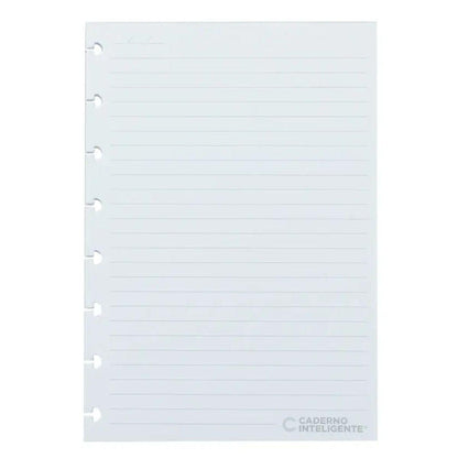 Refil Pautado Caderno Inteligente A5 Linhas Cinzas 50 Folhas 90g - Palácio da Arte