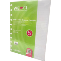 Refil Pautado Caderno Inteligente Grande Linhas Brancas 50 Folhas 90g - Palácio da Arte