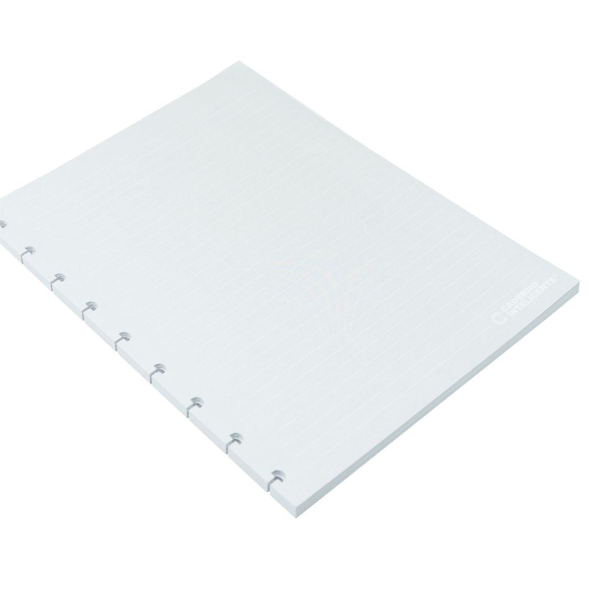 Refil Pautado Caderno Inteligente Inteligine Linhas Brancas 50 Folhas 120g - Palácio da Arte