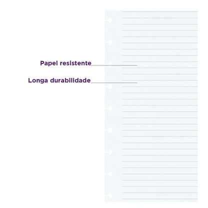 Refil Pautado ColorCode Caderno Inteligente Grande 60 Folhas 90g - Palácio da Arte