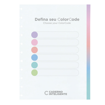 Refil Pautado ColorCode Caderno Inteligente Grande 60 Folhas 90g - Palácio da Arte