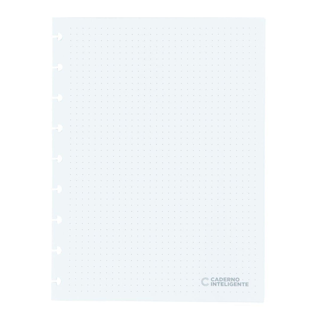 Refil Pontilhado Caderno Inteligente Médio Linhas Cinzas 30 Folhas 120g - Palácio da Arte