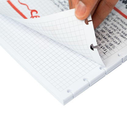 Refil Quadriculado Caderno Inteligente Médio Linhas Cinzas 50 Folhas 90g - Palácio da Arte