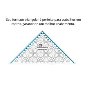 Régua para Patchwork RP34214 Triangular Toke e Crie - Palácio da Arte