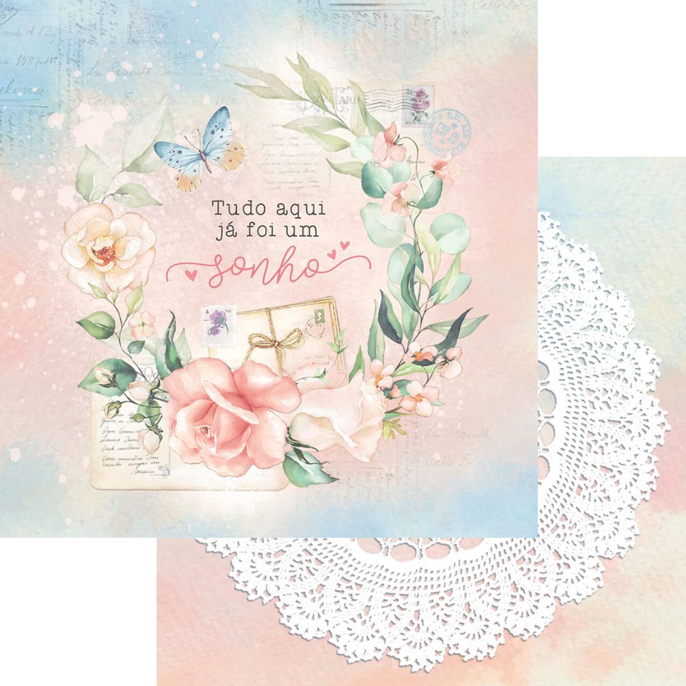 Scrap Bloco de Papel Litoarte SBXV1-002 Amor com Arte 15x15cm - Palácio da Arte