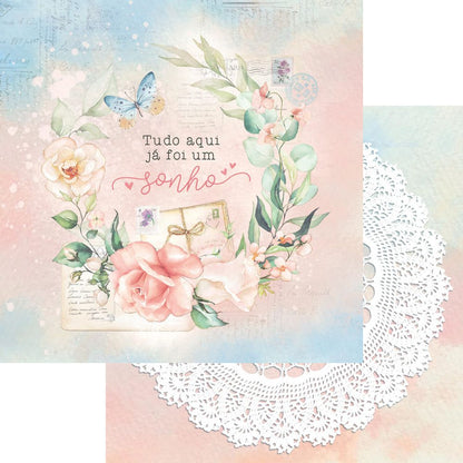 Scrap Bloco de Papel Litoarte SBXV1-002 Amor com Arte 15x15cm - Palácio da Arte