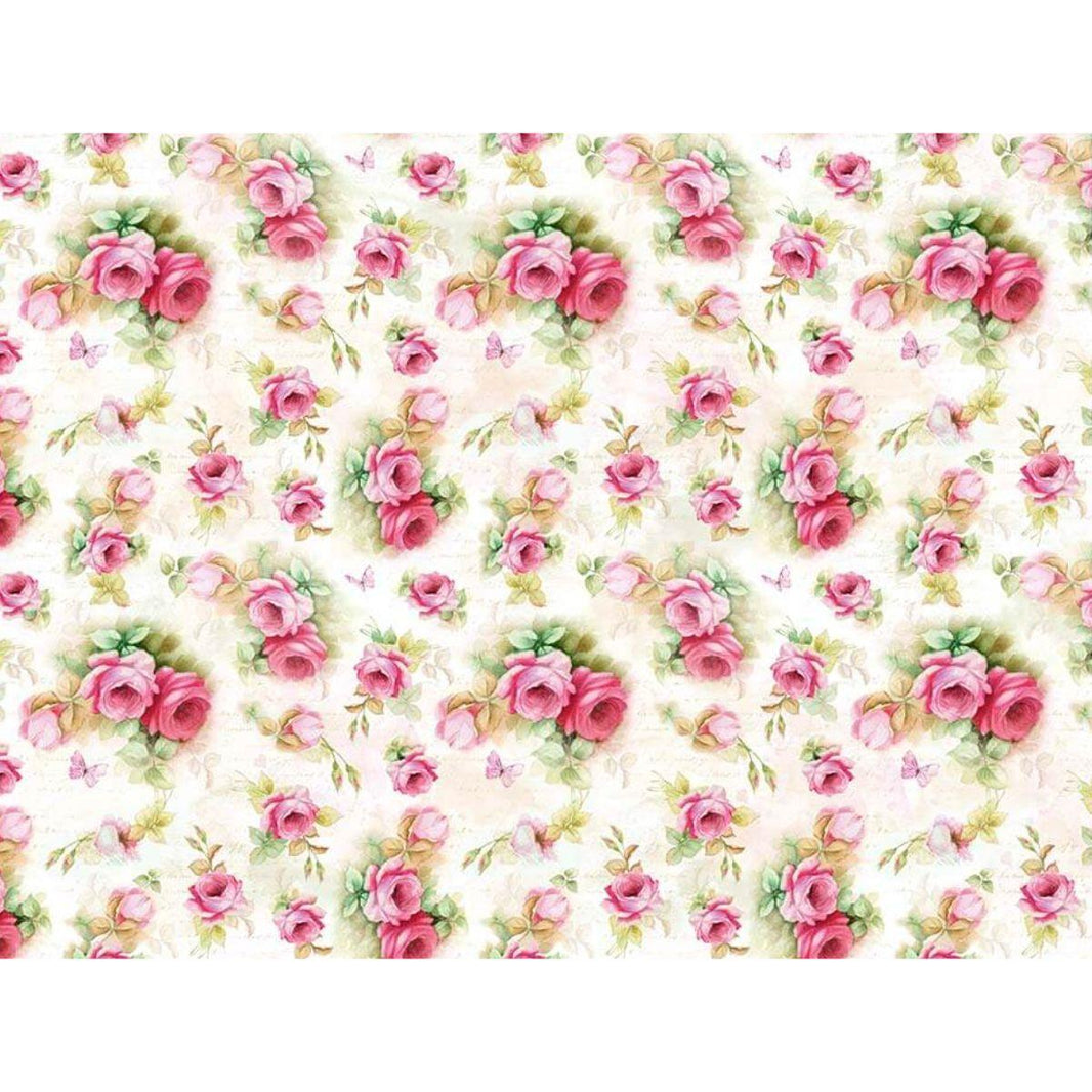 Slim Paper Decoupage Litoarte SPL-013 Estampa de Rosas 47x34cm - Palácio da Arte