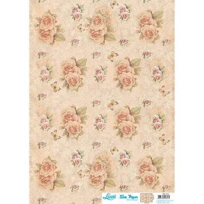 Slim Paper Decoupage Litoarte SPL-016 Rosas e Cartas Vintage 47x34cm - Palácio da Arte