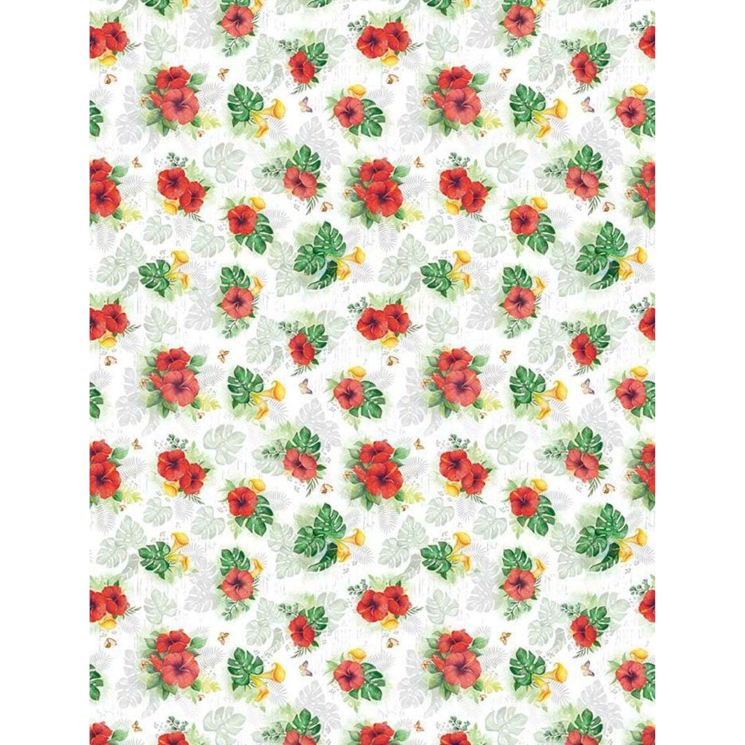 Slim Paper Decoupage Litoarte SPL-021 Tropical Hibiscos 47x34cm - Palácio da Arte