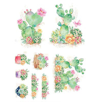 Slim Paper Decoupage Litoarte SPL-052 Cactos 47x34cm - Palácio da Arte