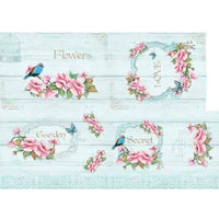 Slim Paper Decoupage Litoarte SPL1-021 Flores e Pássaros 47x34cm - Palácio da Arte