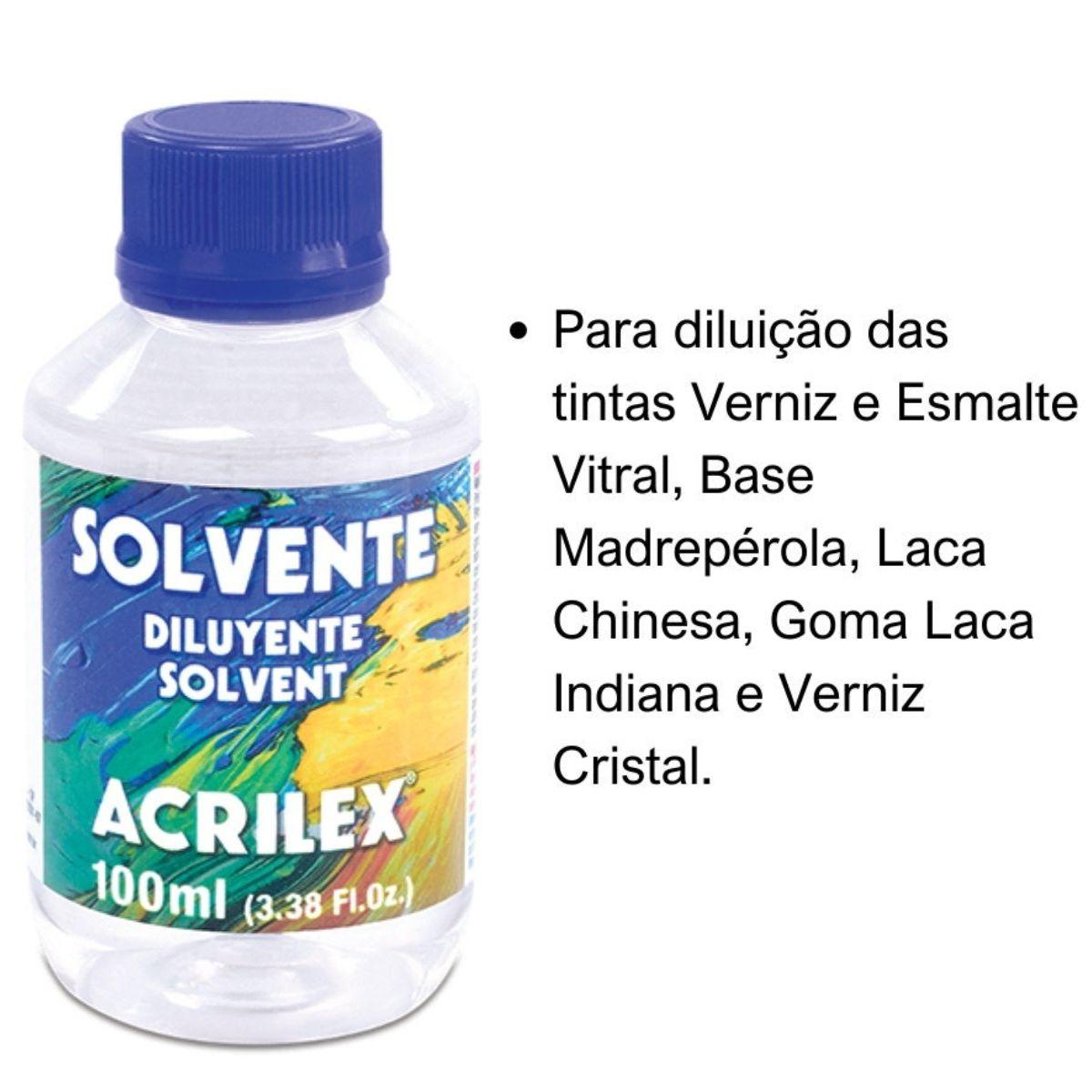 Solvente Acrilex Pet 100ml - Palácio da Arte