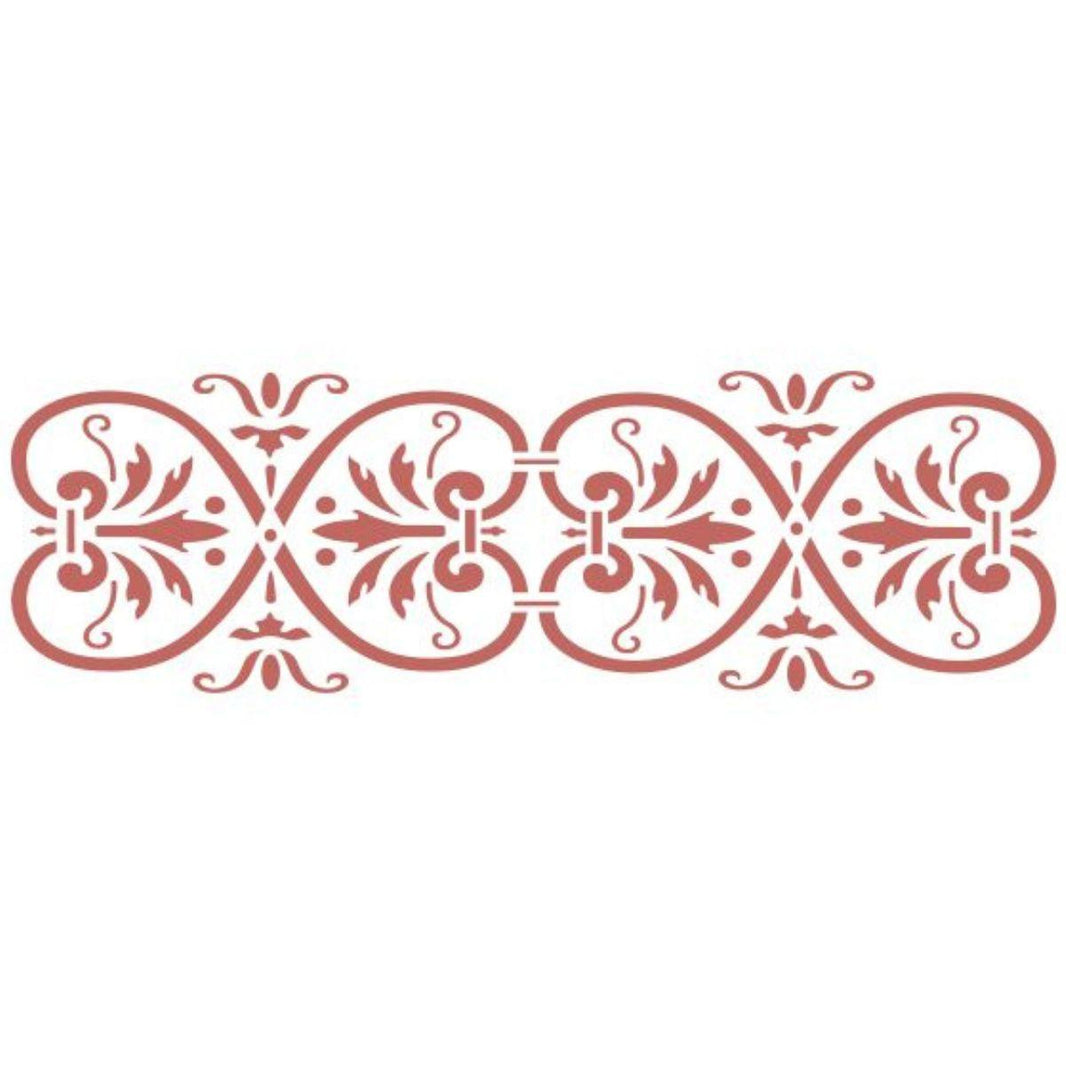 Stencil Acrilex 30x10 1173 Floral 3 - Palácio da Arte