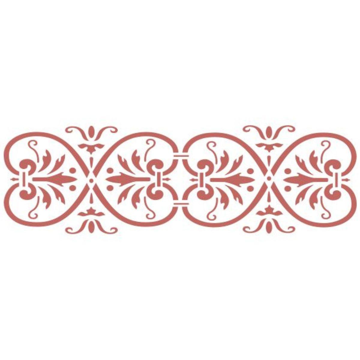 Stencil Acrilex 30x10 1173 Floral 3 - Palácio da Arte