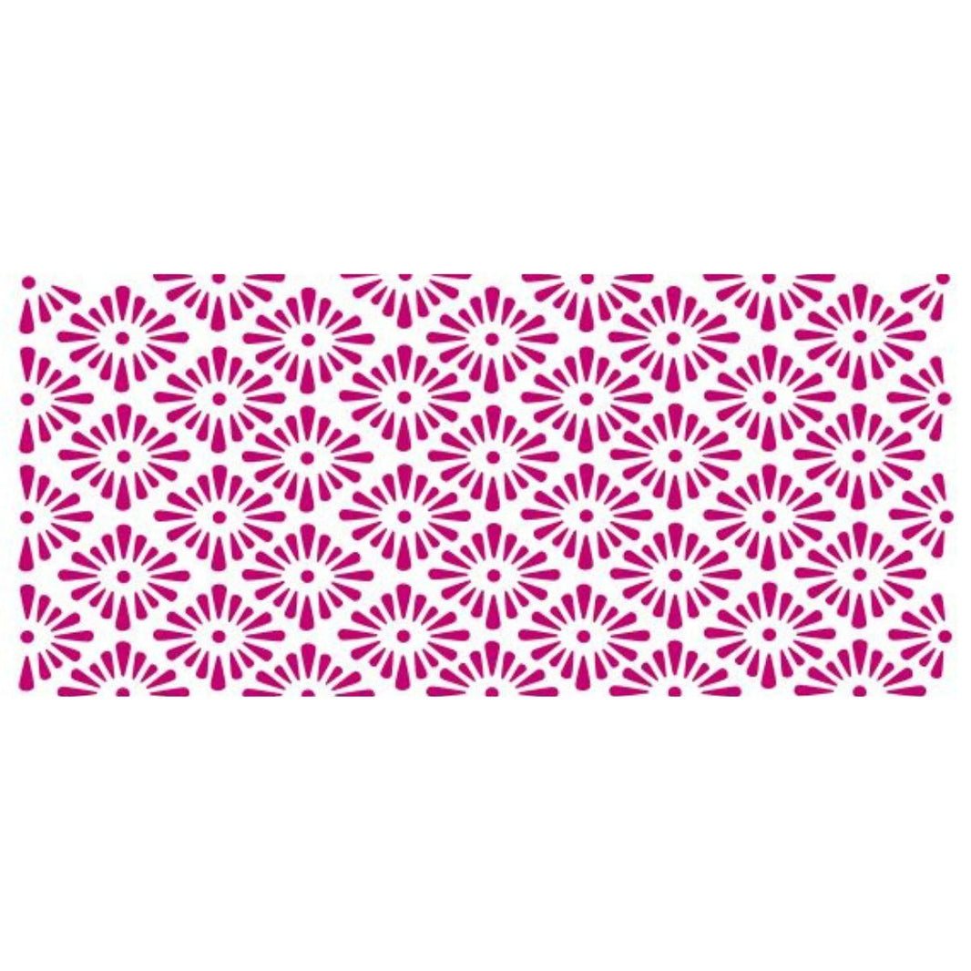 Stencil Acrilex 33x14 1152 Grade Floral - Palácio da Arte