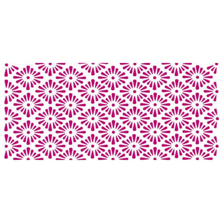 Stencil Acrilex 33x14 1152 Grade Floral - Palácio da Arte