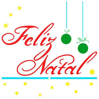Stencil Litoarte 10x10 STNX-029 Natal Feliz Natal - Palácio da Arte