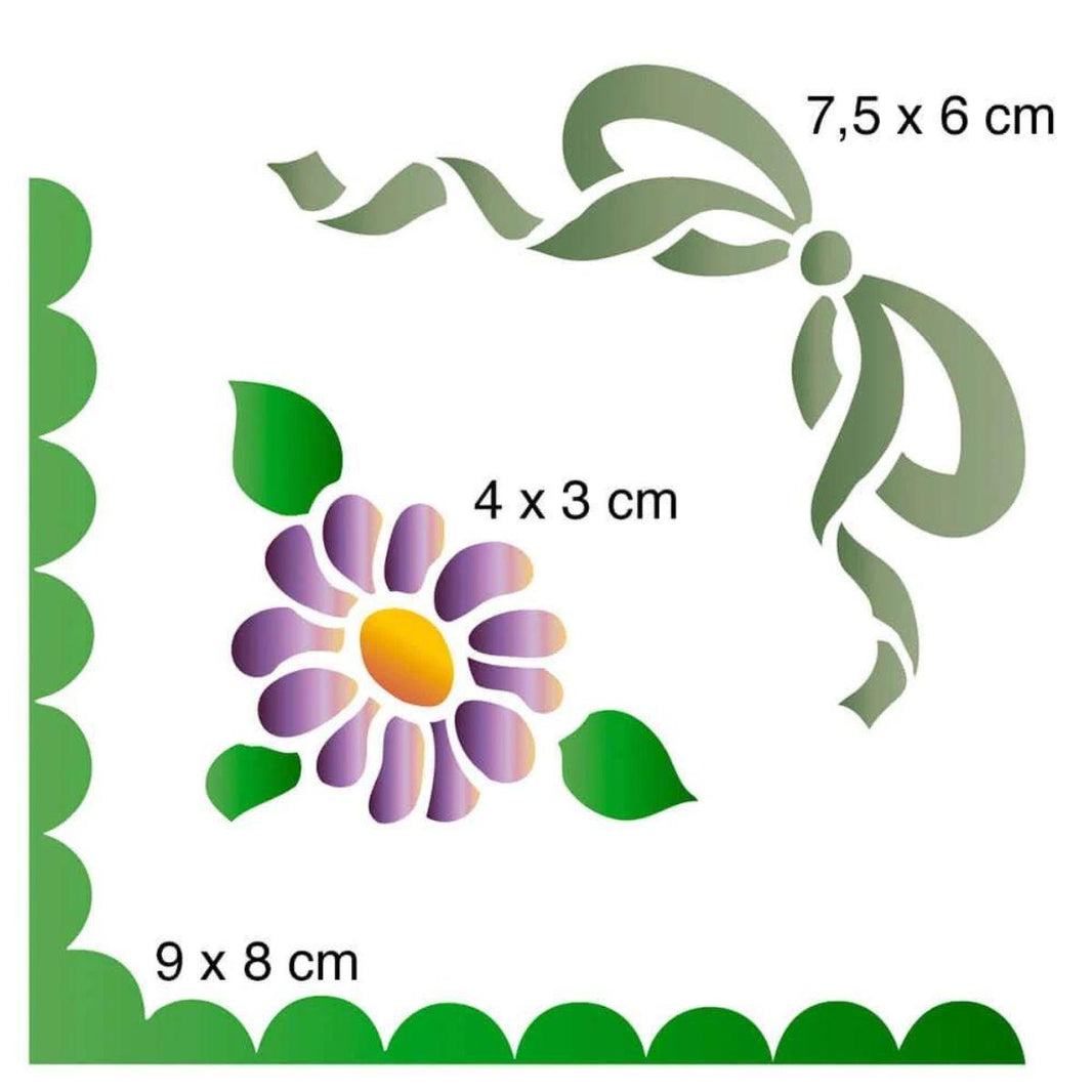Stencil Litoarte 10x10 STX-050 Flor - Palácio da Arte
