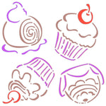 Stencil Litoarte 10x10 STX-059 CupCake - Palácio da Arte