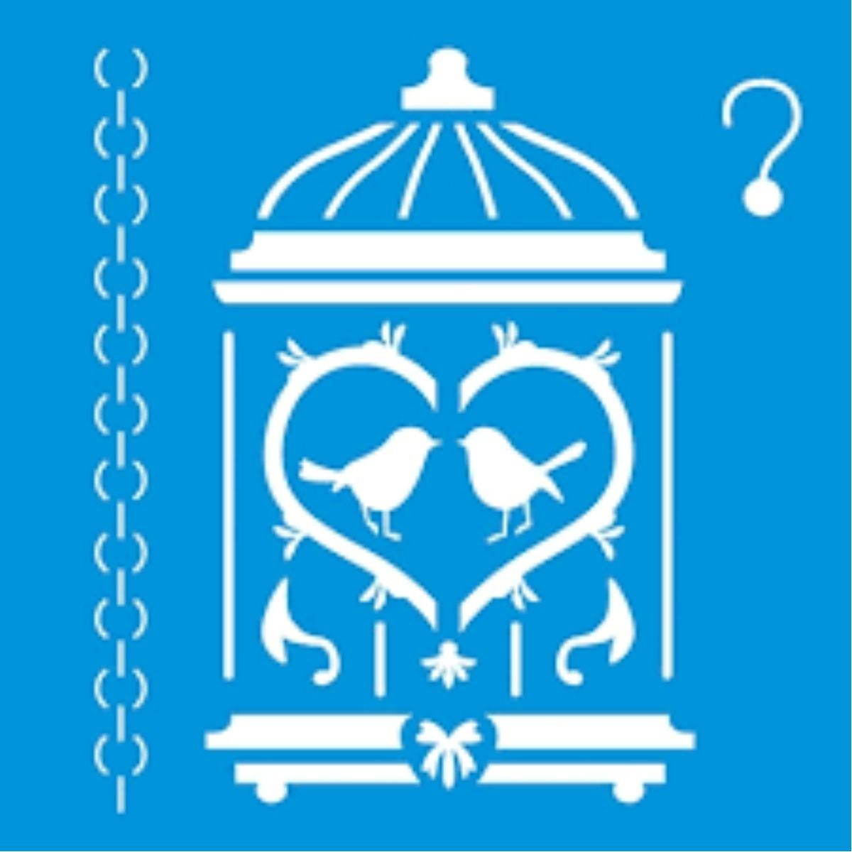 Stencil Litoarte 10x10 STX-205 Gaiola - Palácio da Arte