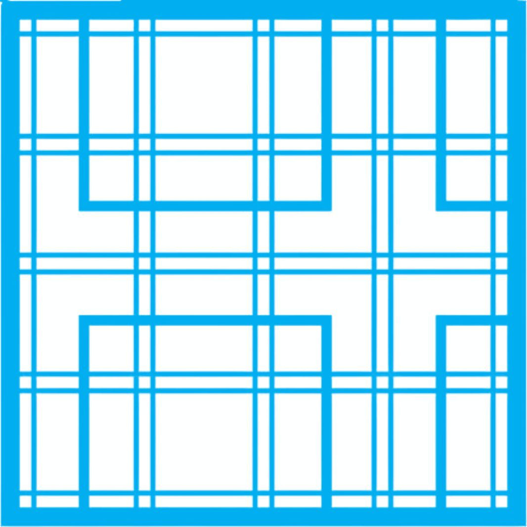 Stencil Litoarte 10X10 STX-417 Xadrez III - Palácio da Arte
