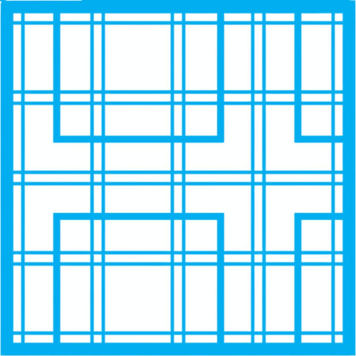 Stencil Litoarte 10X10 STX-417 Xadrez III - Palácio da Arte