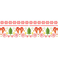 Stencil Litoarte 11x42 STAGN-005 Natal Enfeites Árvores - Palácio da Arte