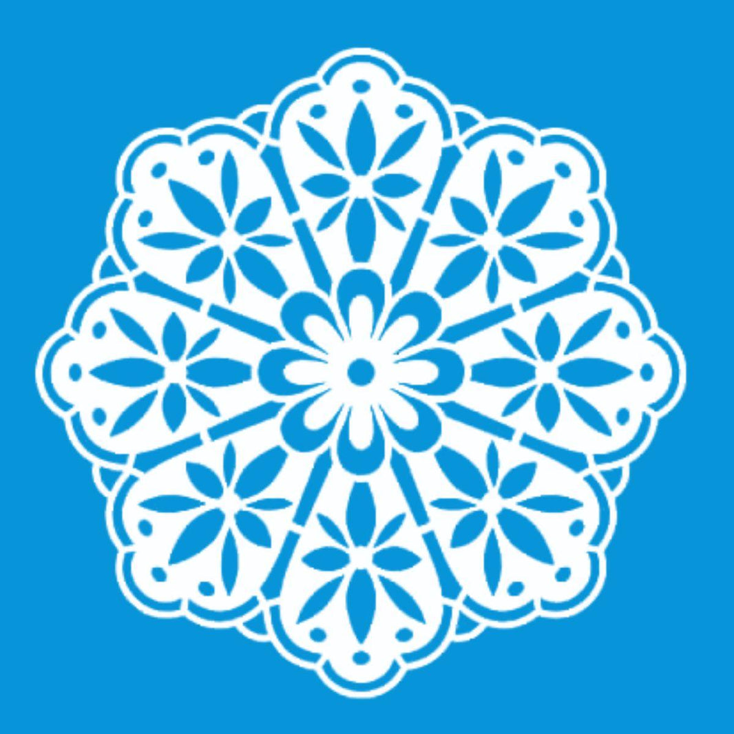 Stencil Litoarte 14x14 STA-001 Mandala - Palácio da Arte