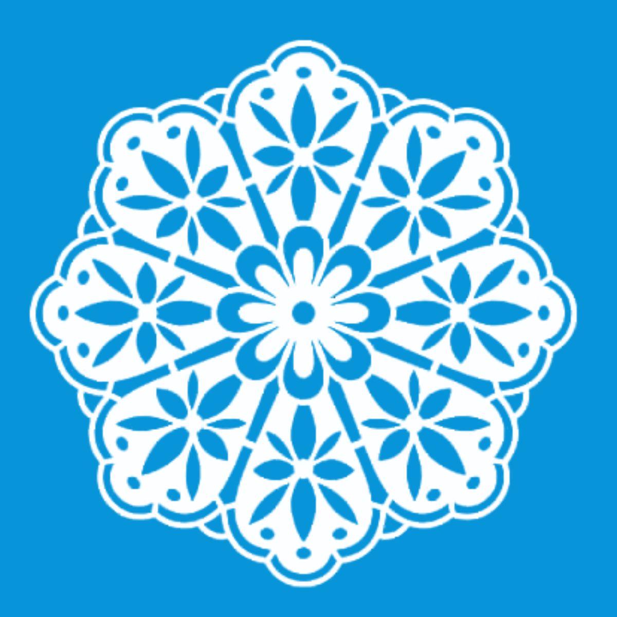 Stencil Litoarte 14x14 STA-001 Mandala - Palácio da Arte