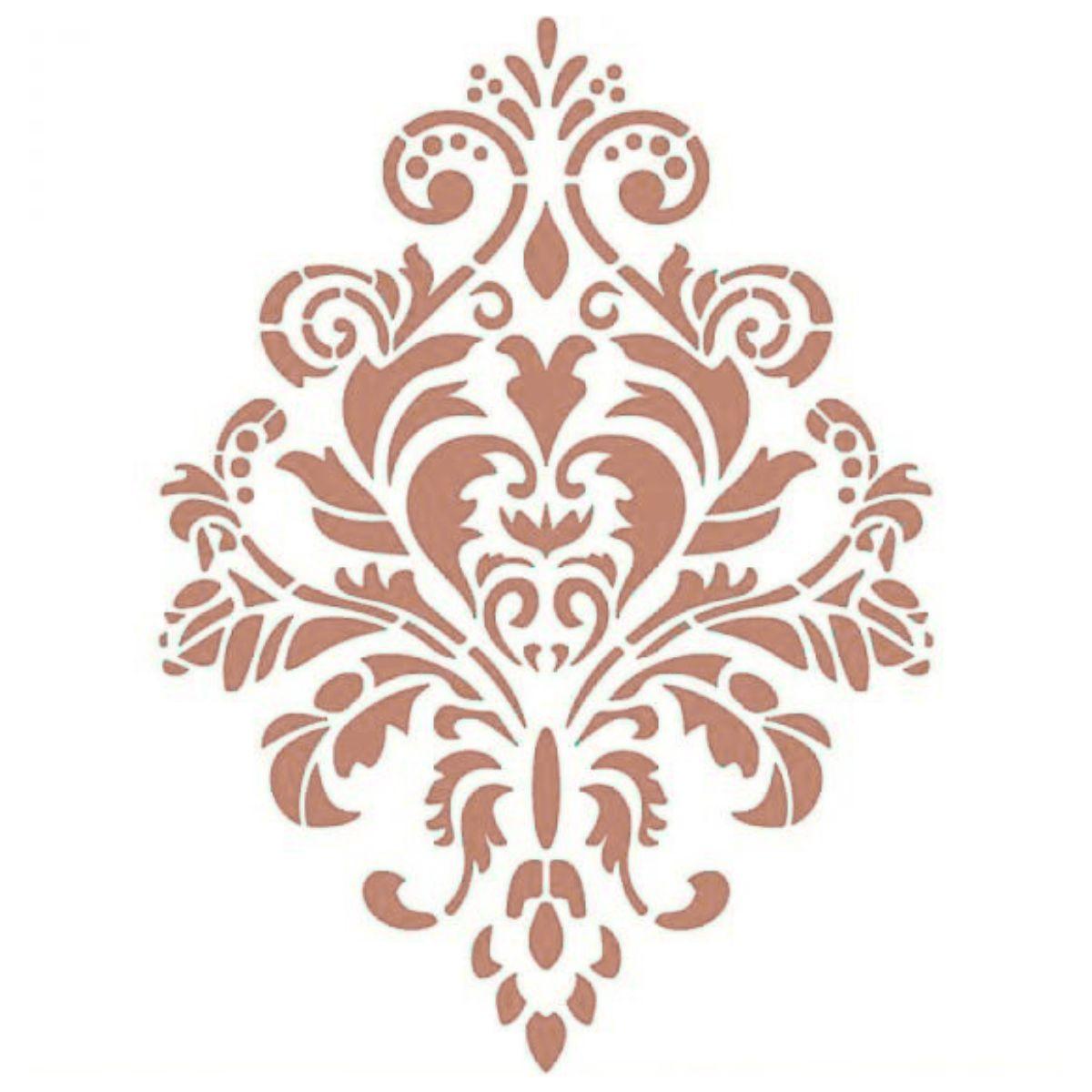 Stencil Litoarte 14x14 STA-128 Arabesco Ornamento - Palácio da Arte