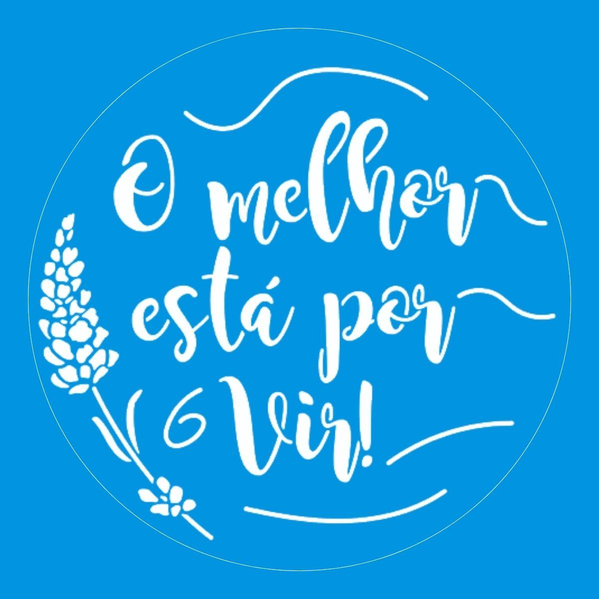 Stencil Litoarte 14x14 STA-134 Frase O Melhor está por Vir - Palácio da Arte