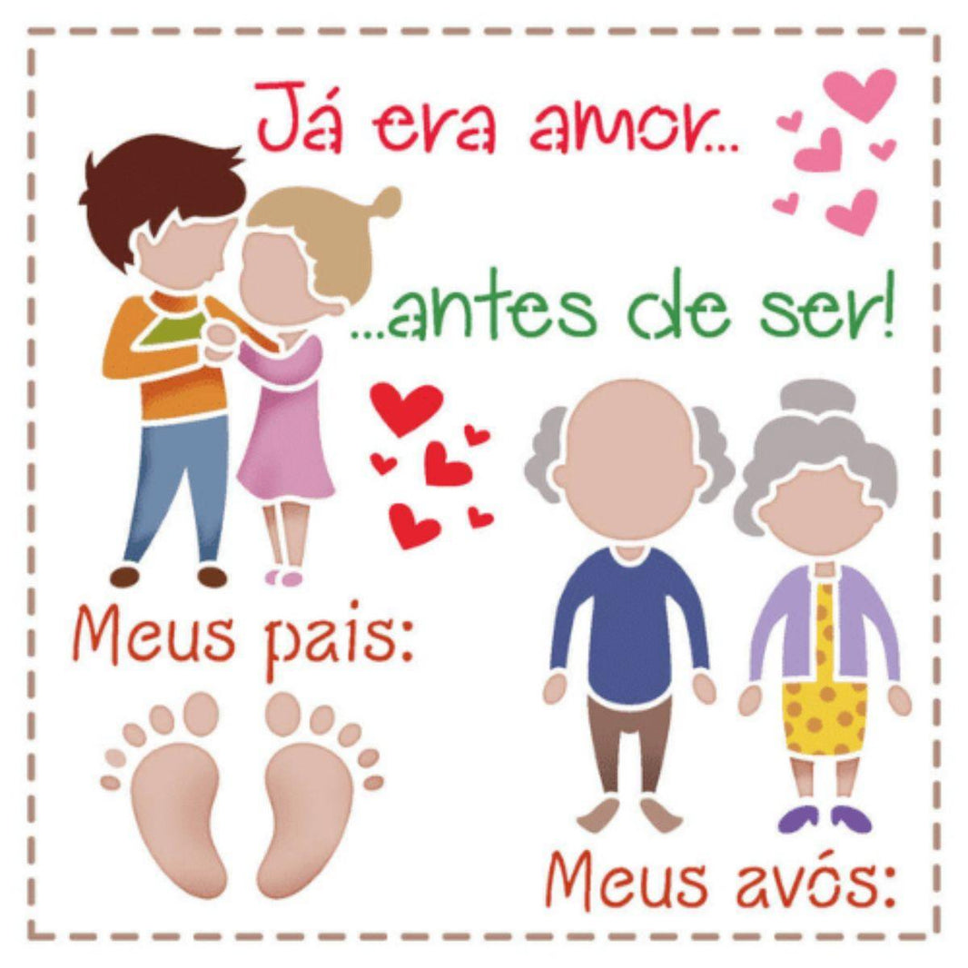 Stencil Litoarte 14x14 STA-152 Já Era Amor Antes de Ser - Palácio da Arte